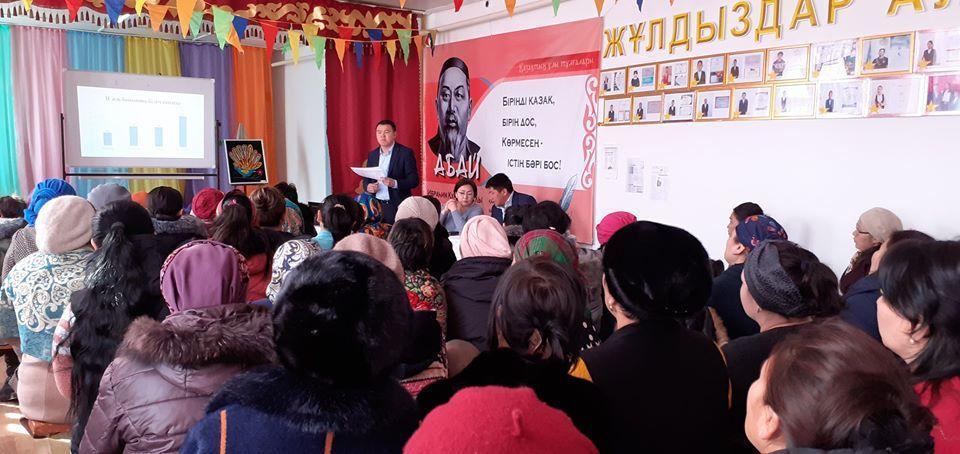 Домалақ ене атындағы орта мектебінде жалпы ата-аналар жиналысы өтті.