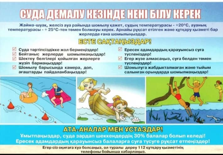 Домалақ ене атындағы  орта мектебі  ата- аналар мен оқушыларға жаз мезгіліндегі су қауіпсіздік ережелері туралы профилактикалық жұмыстар жүргізілді.